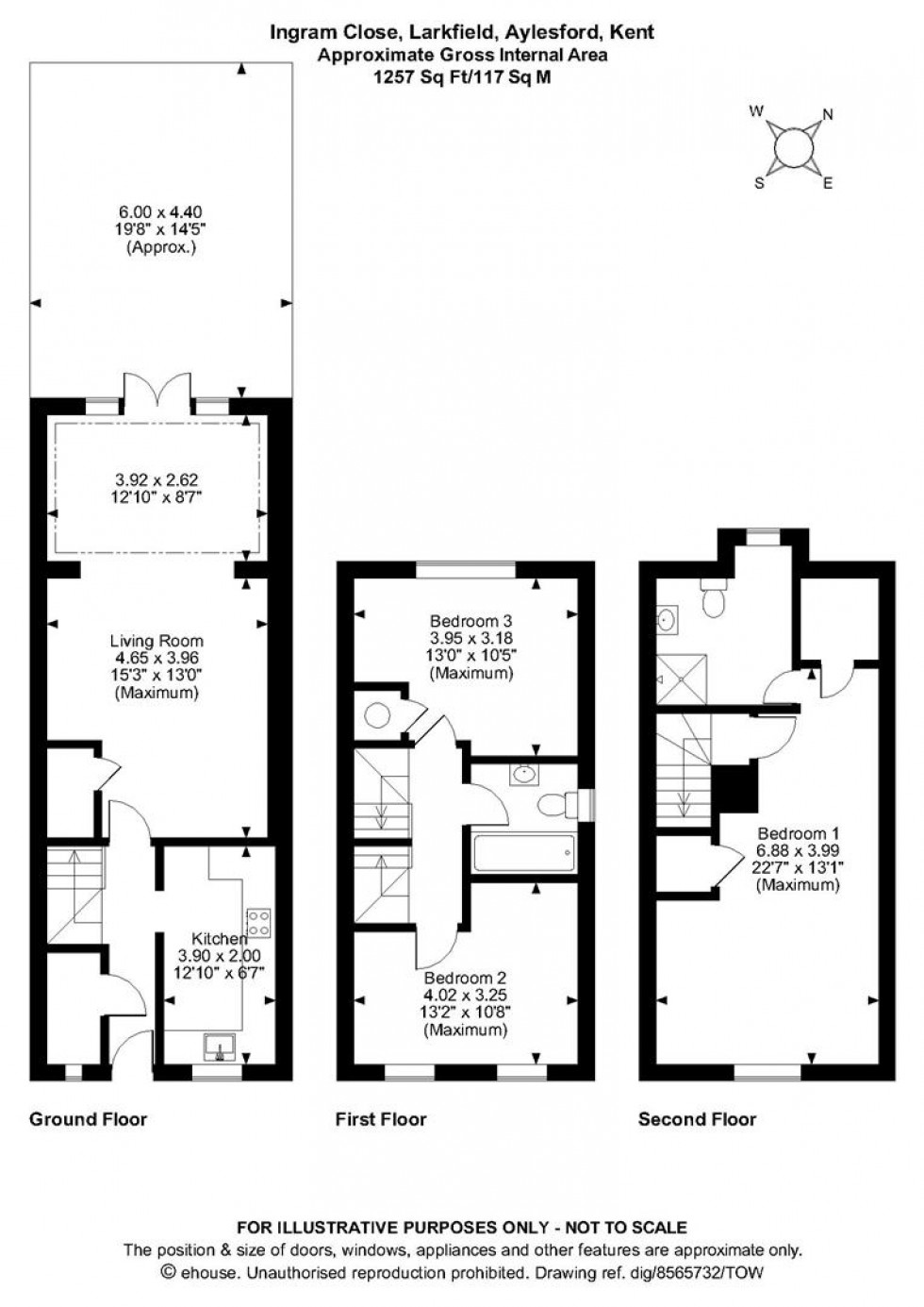 Floorplan for Ingram Close, Larkfield, Aylesford