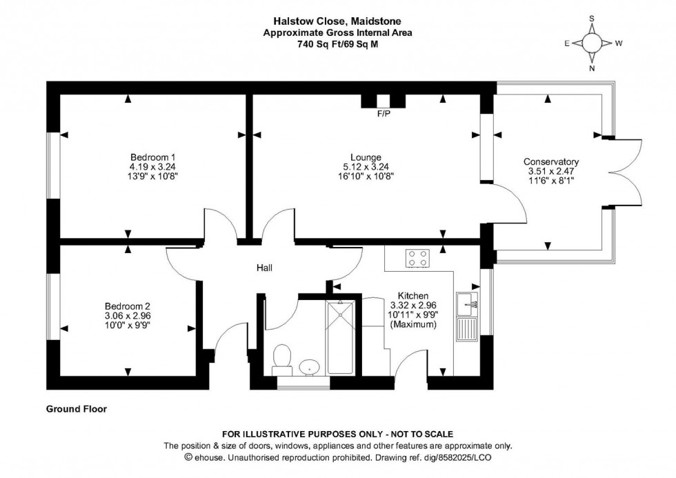 Floorplan for Halstow Close, Maidstone