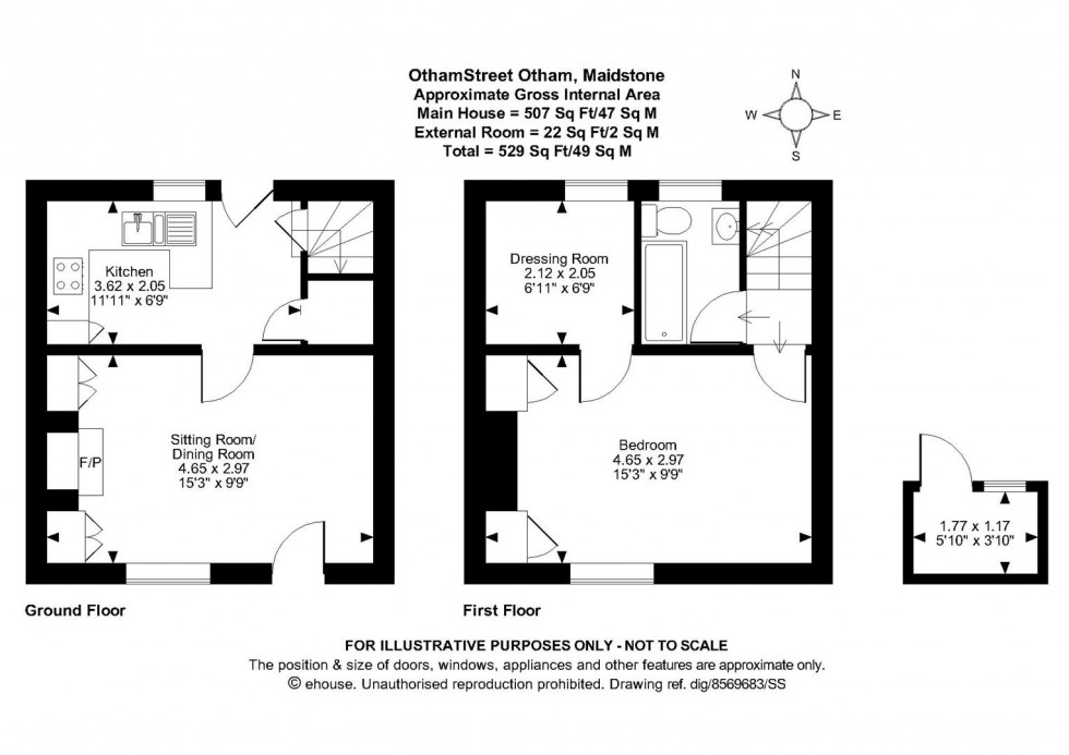 Floorplan for Otham Street, Otham, Maidstone