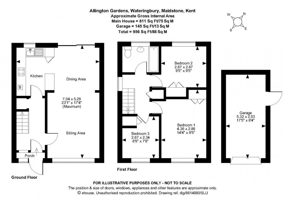 Floorplan for Allington Gardens, Wateringbury, Maidstone