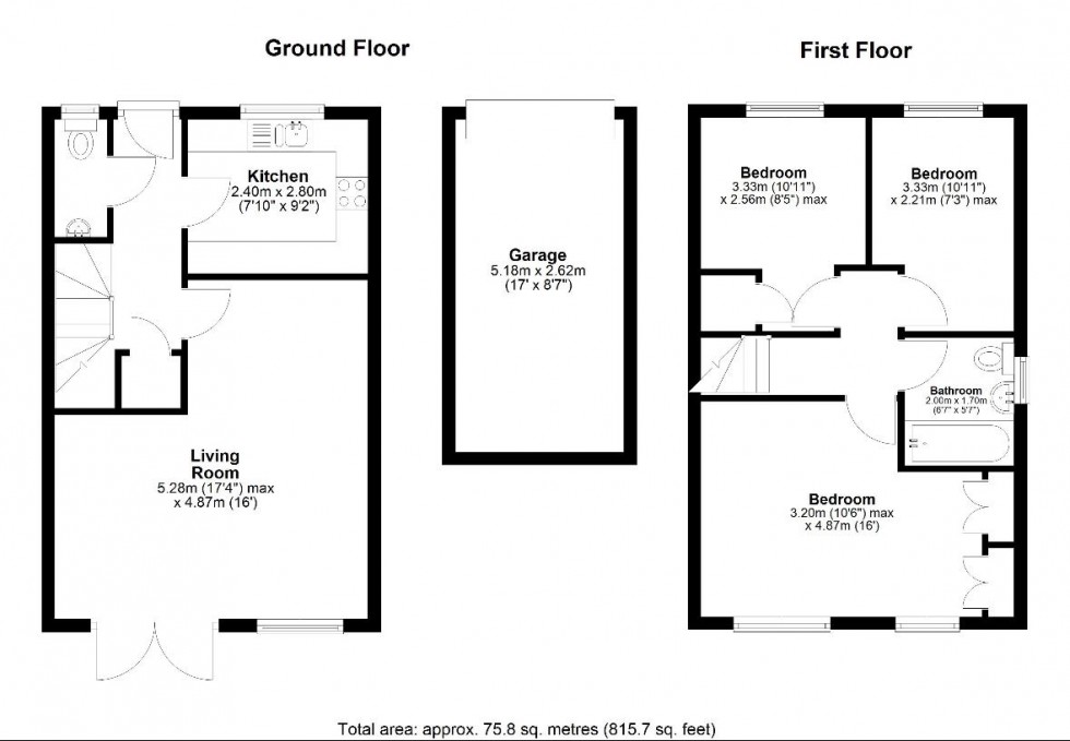 Floorplan for Oldfield Drive, Wouldham, Rochester