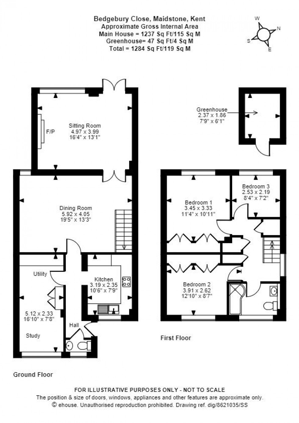 Floorplan for Bedgebury Close, Maidstone
