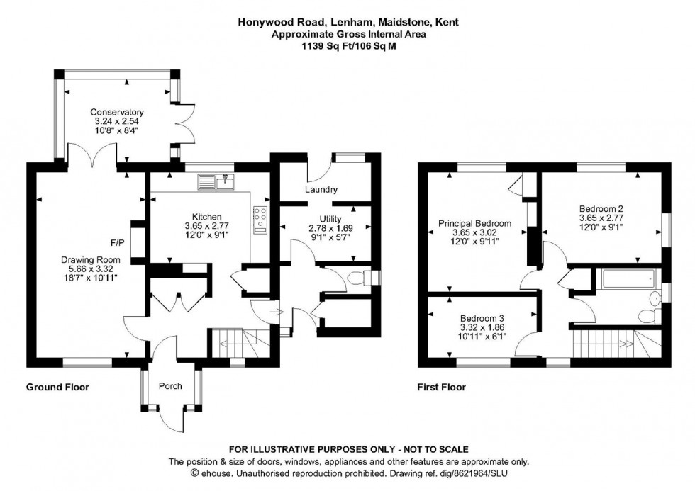 Floorplan for Honywood Road, Lenham, Maidstone