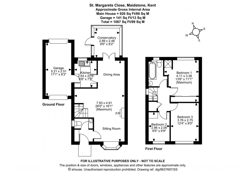 Floorplan for St. Margarets Close, Maidstone