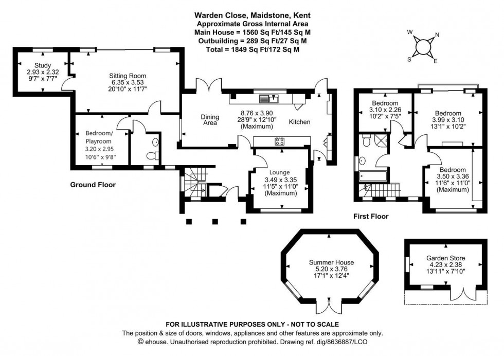 Floorplan for Warden Close, Maidstone
