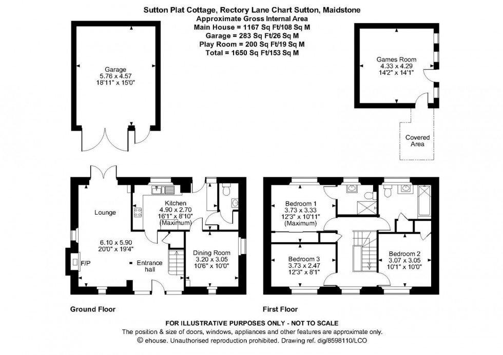 Floorplan for Rectory Lane, Chart Sutton, Maidstone