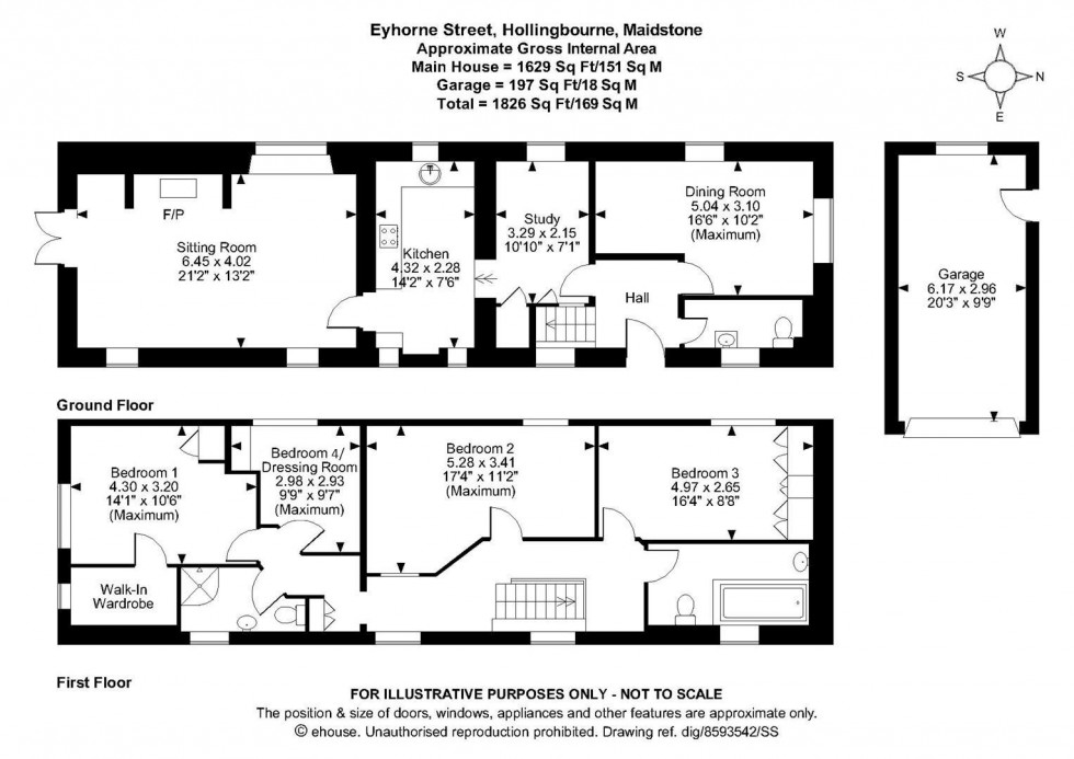 Floorplan for Eyhorne Street, Hollingbourne, Maidstone