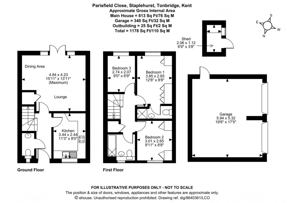Floorplan for Parisfield Close, Staplehurst