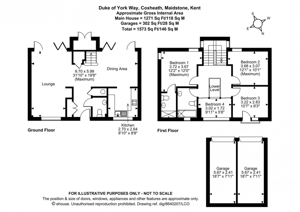 Floorplan for Duke Of York Way, Coxheath, Maidstone