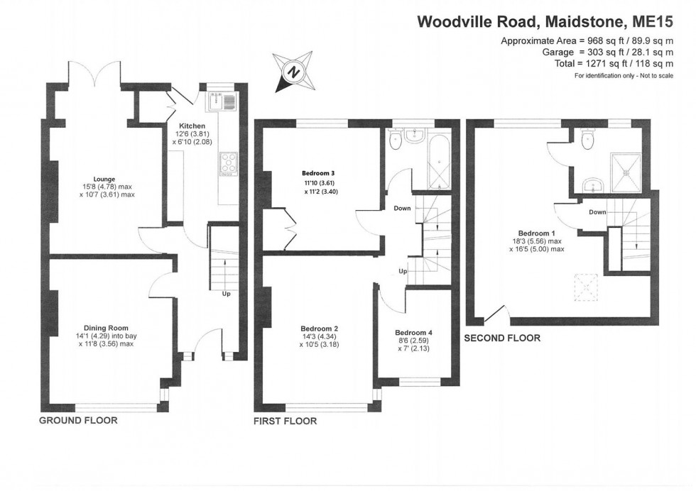Floorplan for Woodville Road, Maidstone