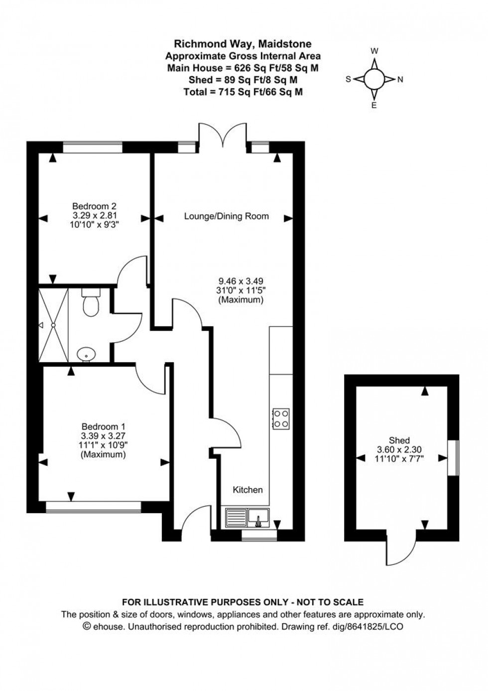 Floorplan for Richmond Way, Loose, Maidstone