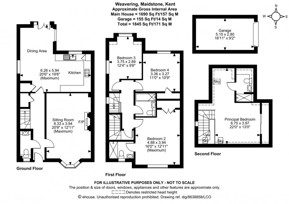 Floorplan for Rosemount Gardens, Weavering, Maidstone