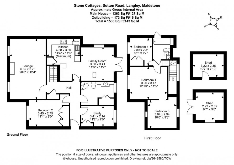 Floorplan for Sutton Road, Langley, Maidstone