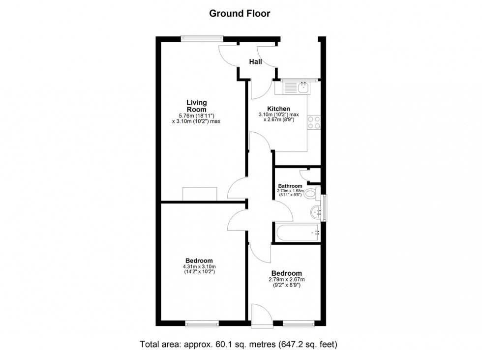 Floorplan for Linden Road, Coxheath, Maidstone