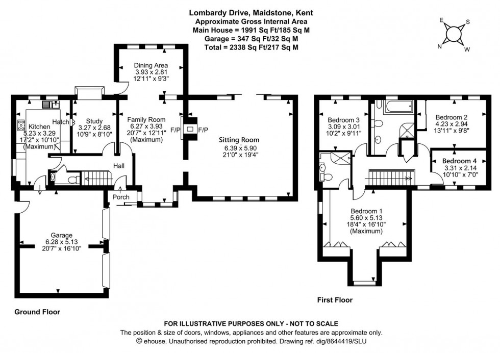 Floorplan for Lombardy Drive, Maidstone