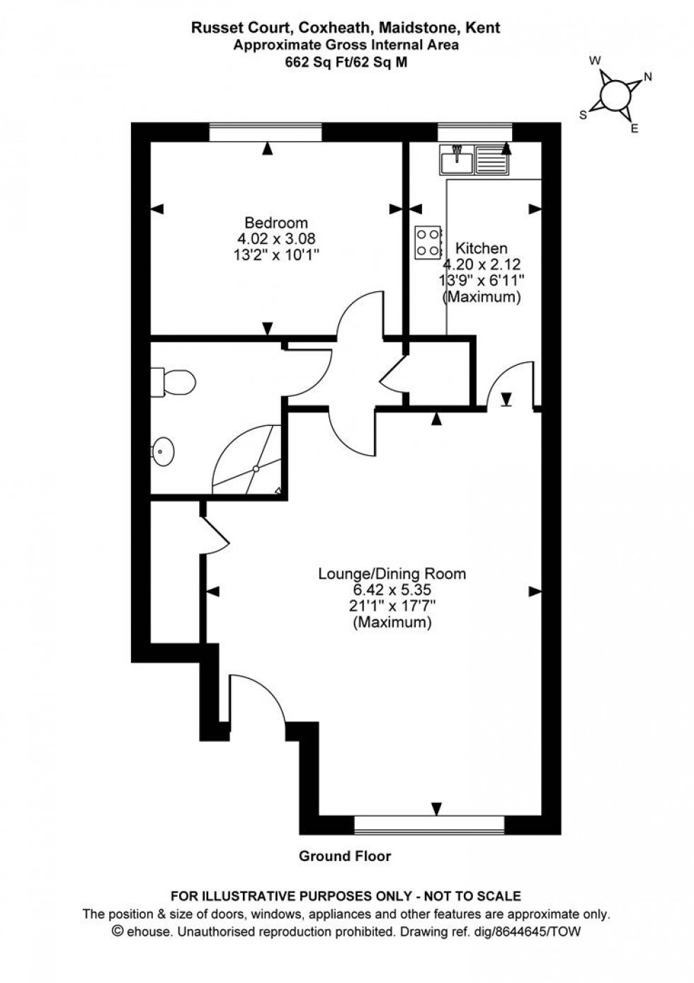Floorplan for Russet Court, Coxheath, Maidstone