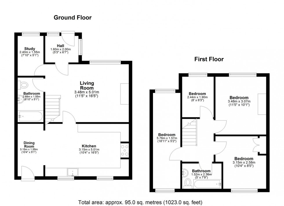 Floorplan for Fernleigh Rise, Ditton, Aylesford