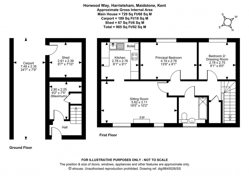 Floorplan for Horwood Way, Harrietsham, Maidstone
