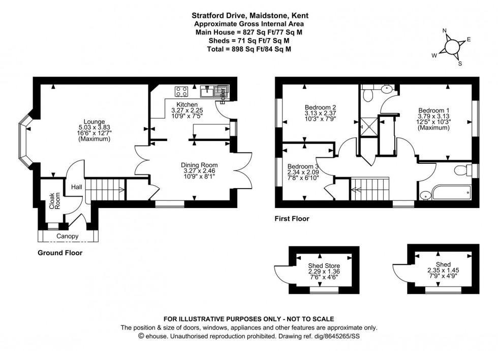 Floorplan for Stratford Drive, Maidstone