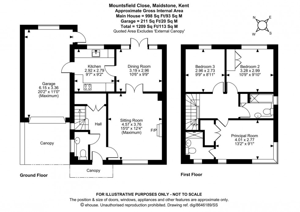 Floorplan for Mountsfield close, Maidstone