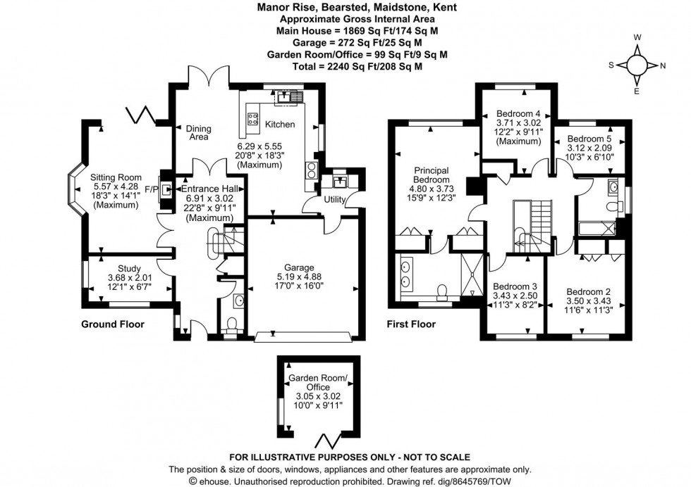Floorplan for Manor Rise, Bearsted, Maidstone
