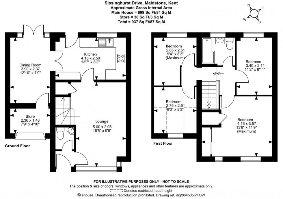 Floorplan for Sissinghurst Drive, Maidstone
