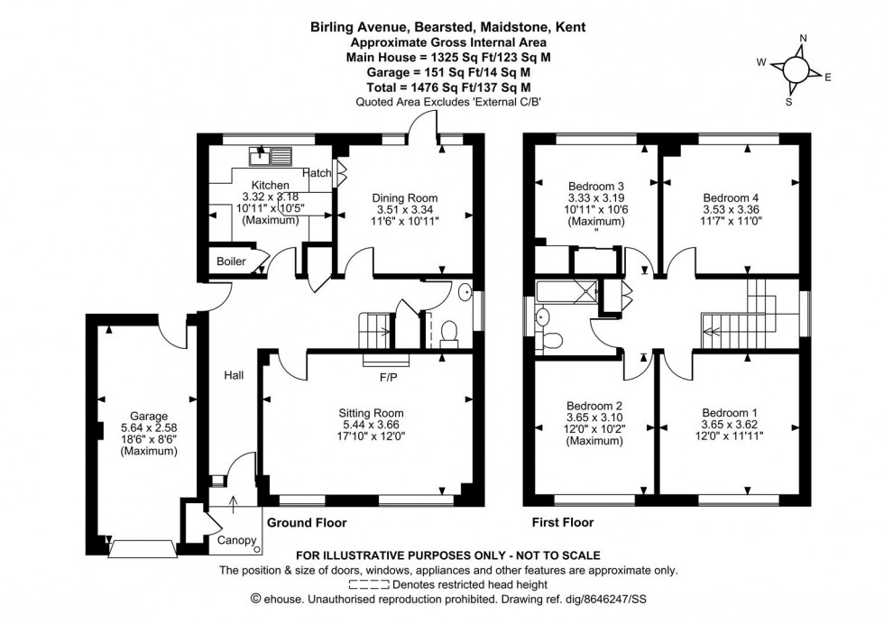 Floorplan for Birling Avenue, Bearsted, Maidstone