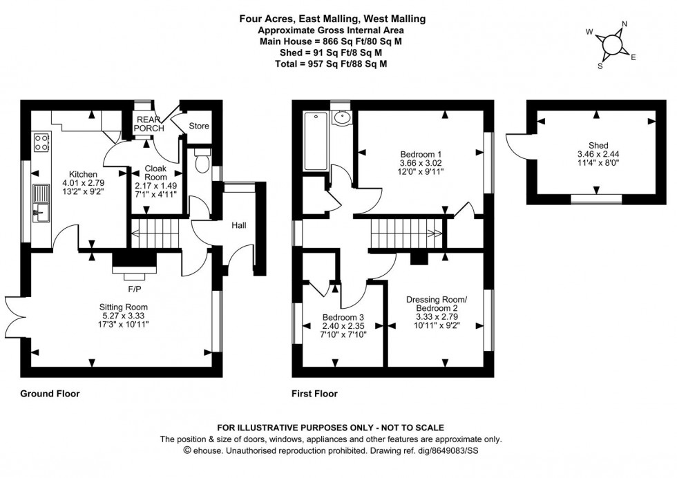 Floorplan for Four Acres, East Malling, West Malling
