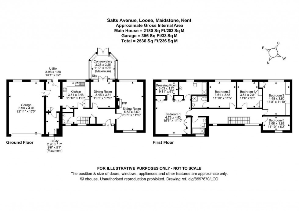 Floorplan for Salts Avenue, Loose, Maidstone