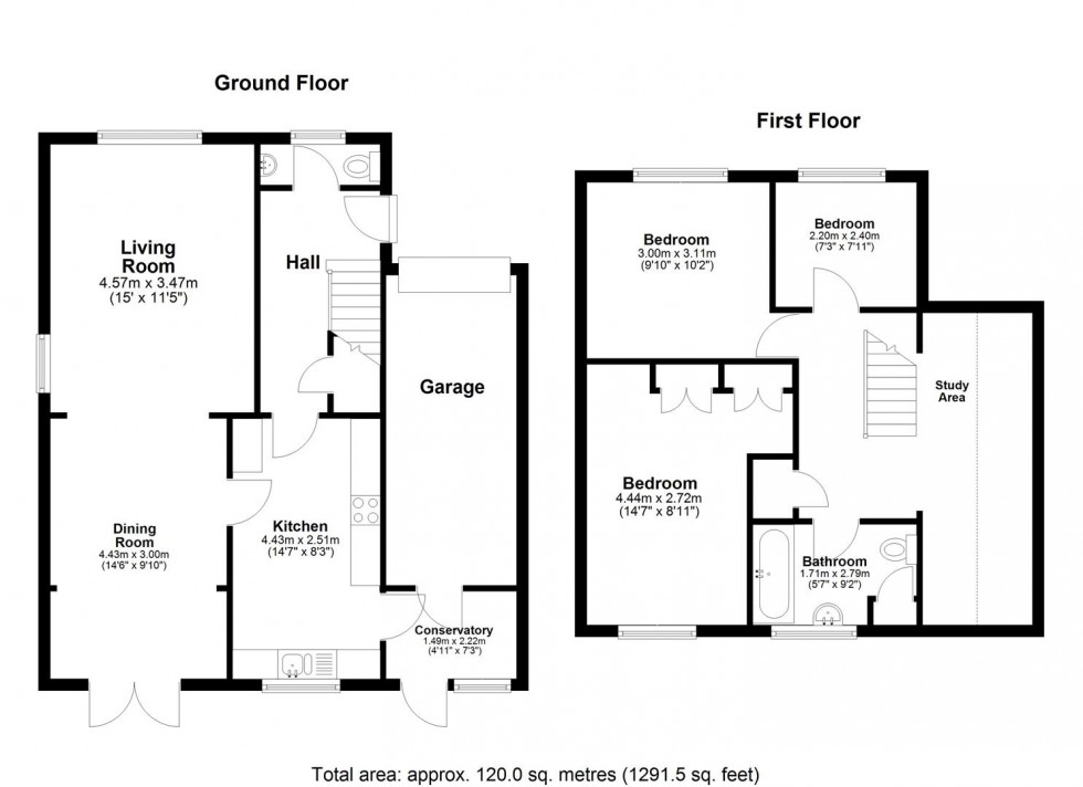Floorplan for Harvesters Way, Weavering, Maidstone