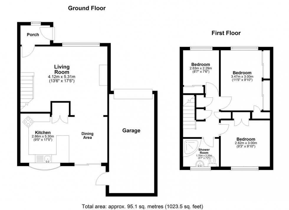 Floorplan for Georgian Drive, Coxheath, Maidstone