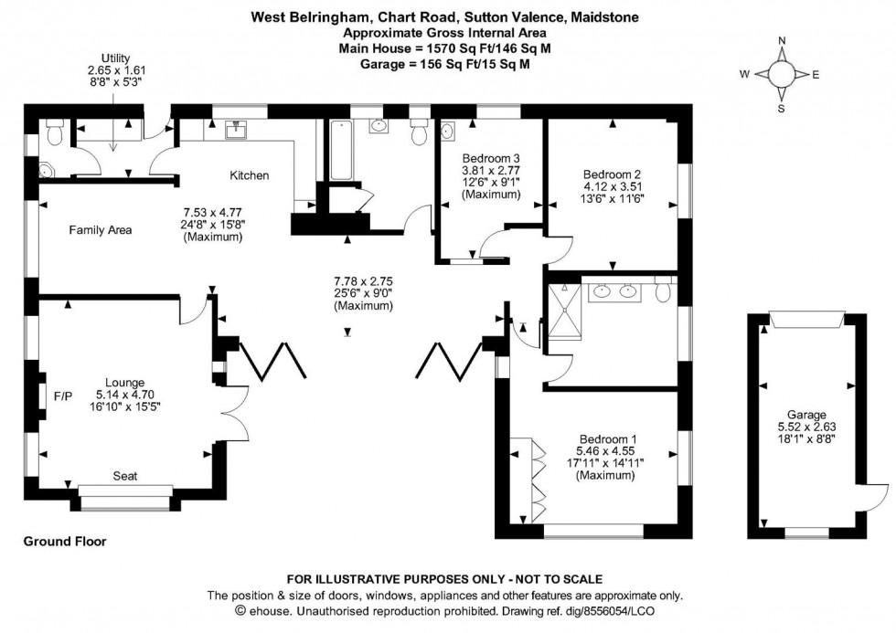 Floorplan for Chart Road, Sutton Valence, Maidstone