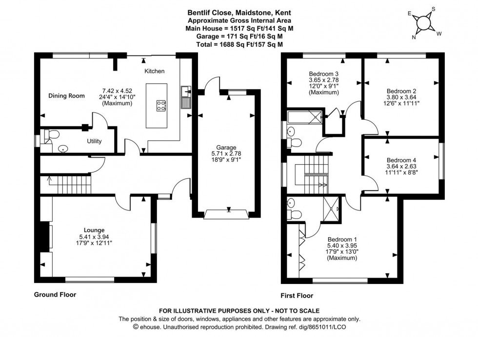 Floorplan for Bentlif Close, Maidstone
