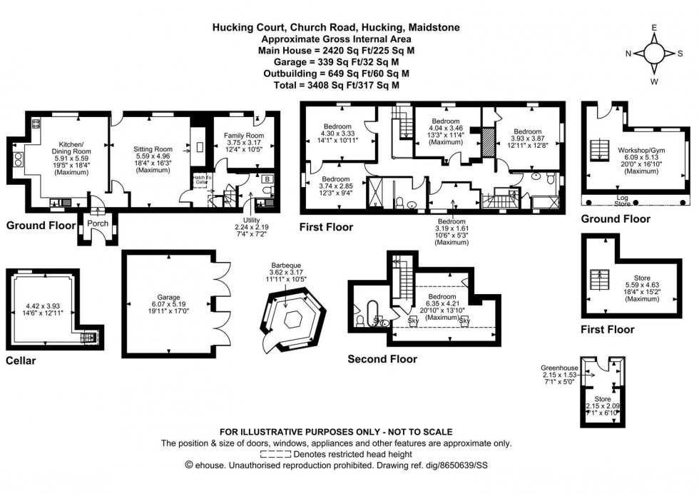 Floorplan for Church Road, Hucking, Maidstone
