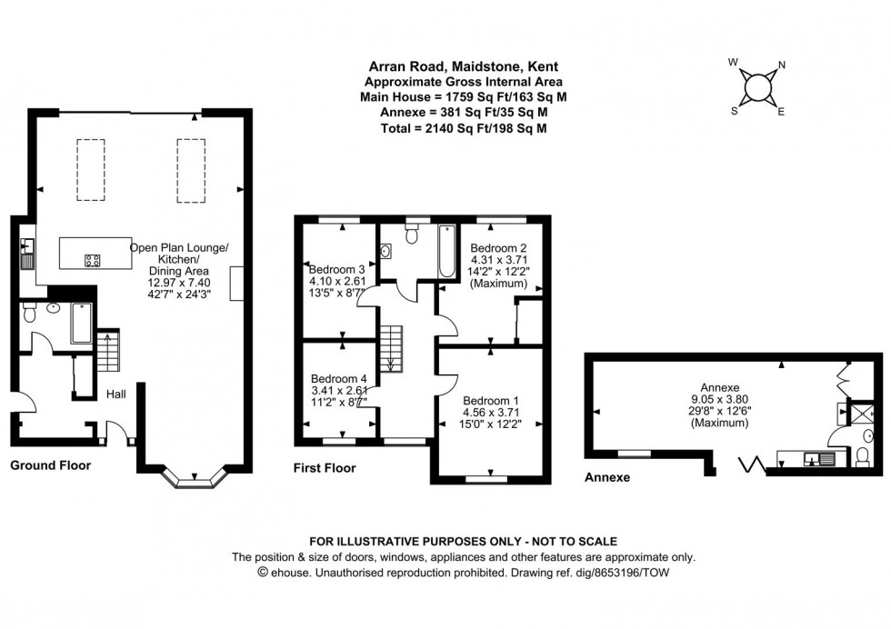 Floorplan for Arran Road, Loose, Maidstone