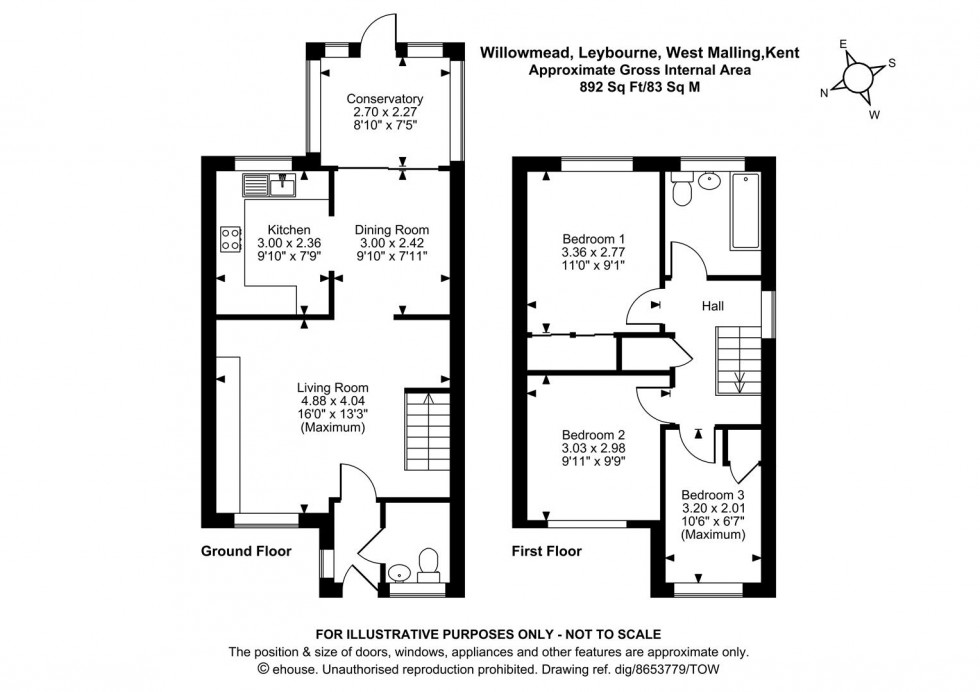 Floorplan for Willowmead, Leybourne, West Malling