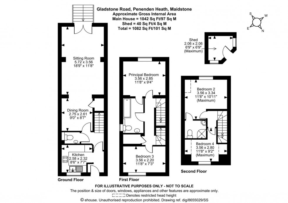 Floorplan for Gladstone Road, Penenden Heath, Maidstone