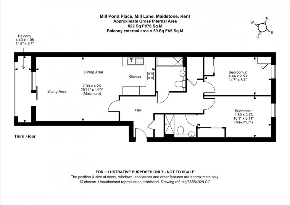 Floorplan for Mill Pond Place, Maidstone