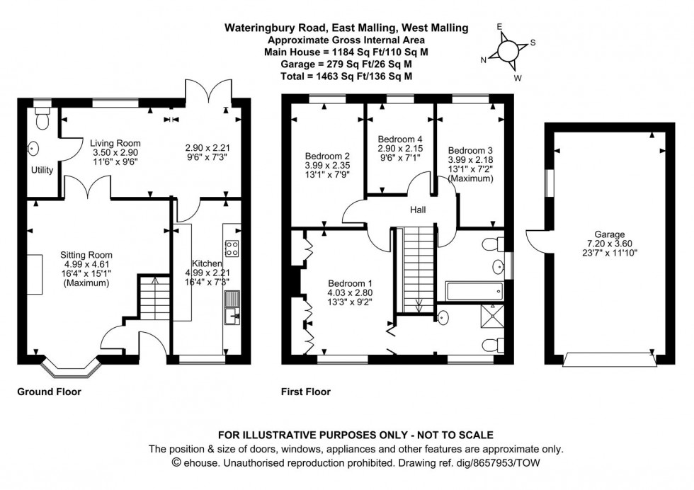 Floorplan for Wateringbury Road, East Malling, West Malling