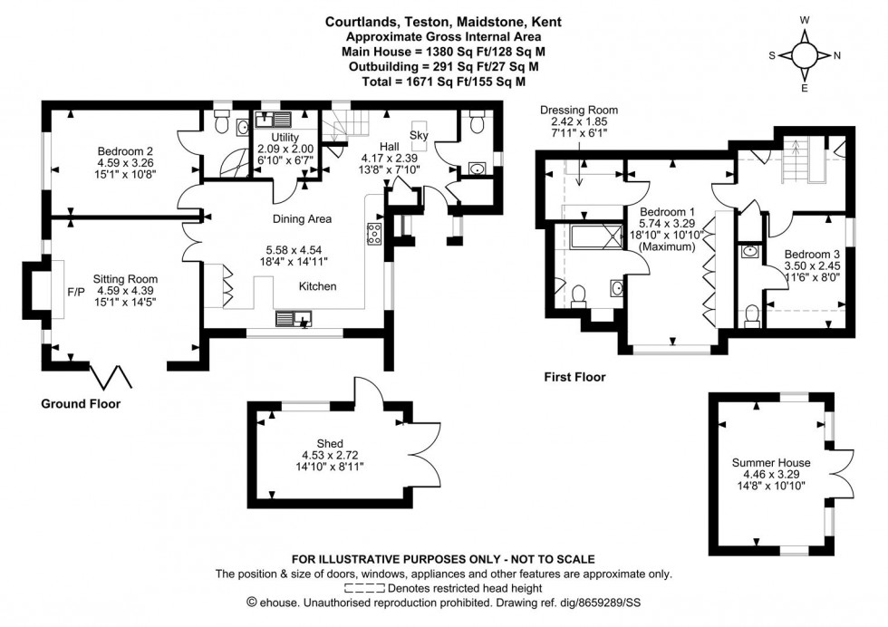 Floorplan for Courtlands, Teston, Maidstone