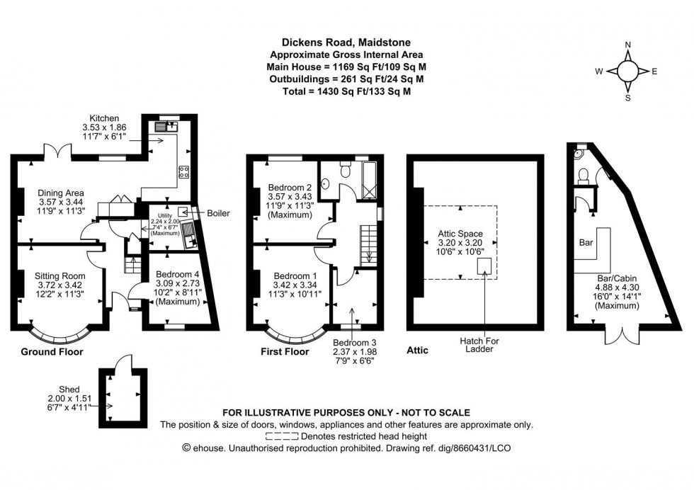 Floorplan for Dickens Road, Maidstone