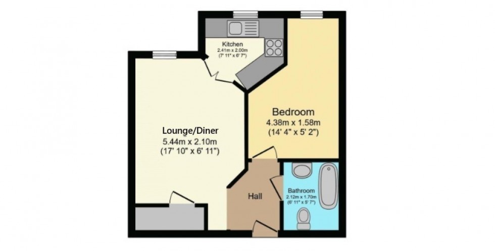 Floorplan for St. Lukes Avenue, Maidstone