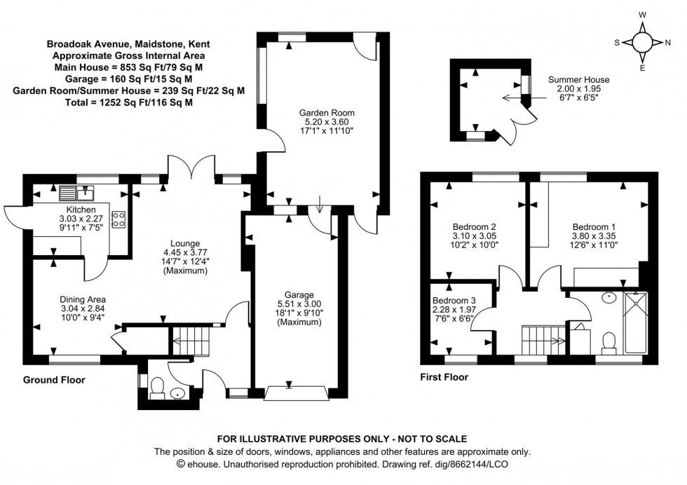 Floorplan for Broadoak Avenue, Maidstone