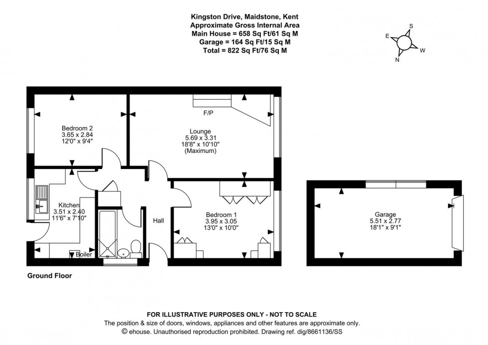Floorplan for Kingston Drive, Maidstone