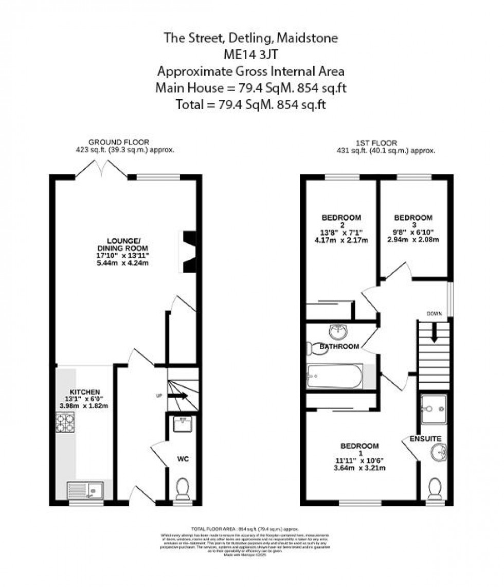 Floorplan for The Street, Detling, Maidstone