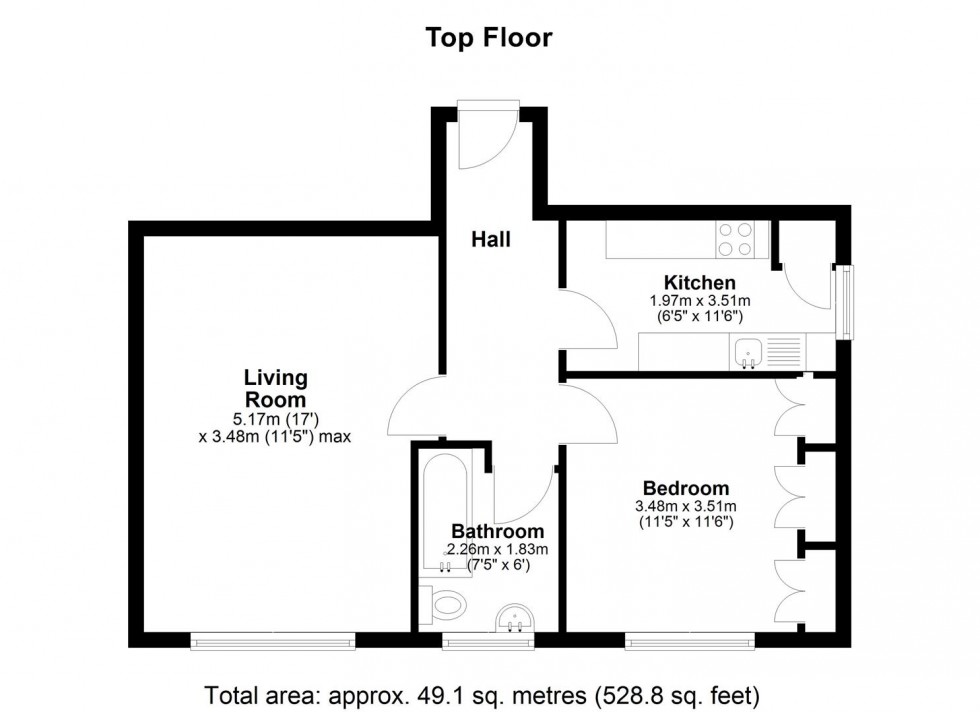 Floorplan for Wordsworth Road, Penenden Heath, Maidstone