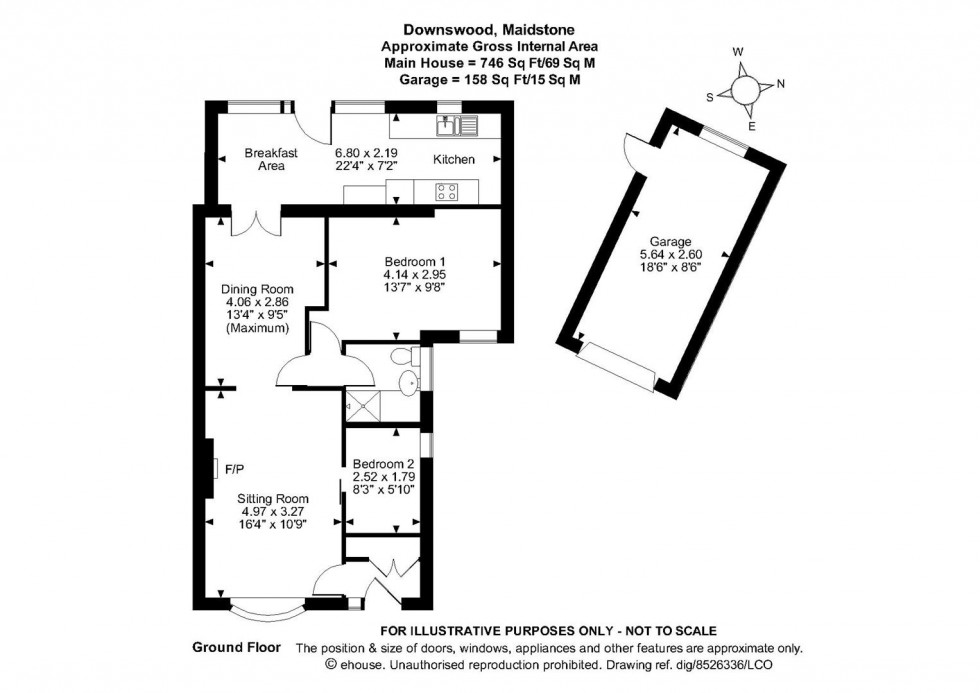 Floorplan for Reinden Grove, Downswood, Maidstone