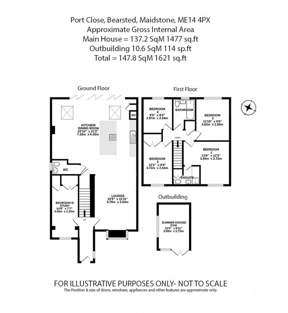 Floorplan for Port Close, Bearsted, Maidstone
