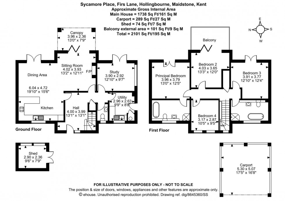 Floorplan for Firs Lane, Hollingbourne, Maidstone