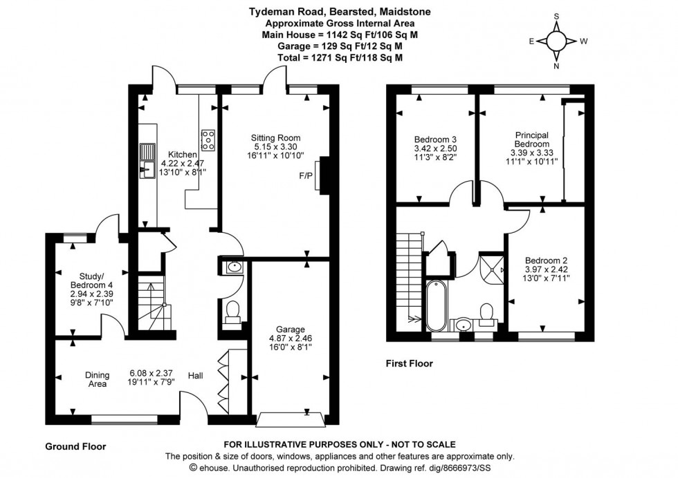 Floorplan for Tydeman Road, Bearsted, Maidstone